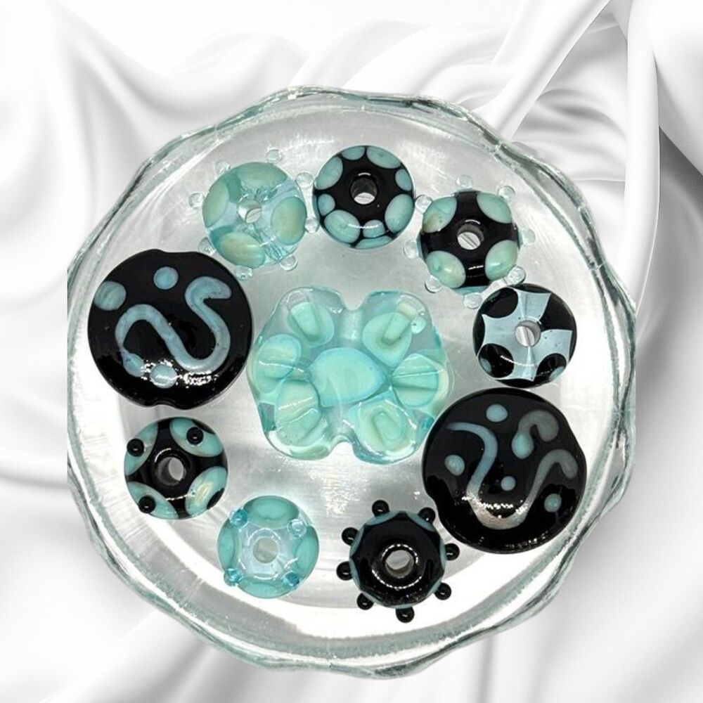 10pcs Beads for Jewelry Making Handcrafted Lampwork Beads #22114